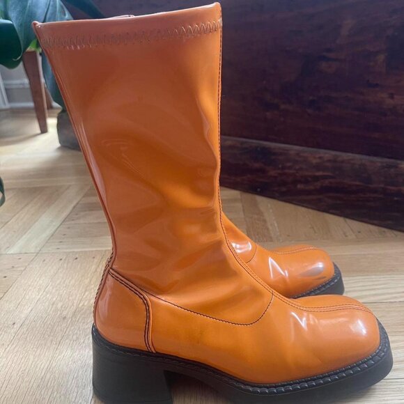 Orange EB by Miista Go Go Boots - Picture 1 of 4